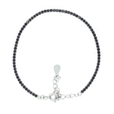 Asfour Crystal Tennis Bracelet With Turquoise Pear & Emerald Zircon In 925 Sterling Silver