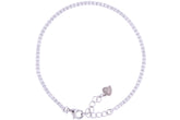 Asfour Crystal Tennis Bracelet With Round Zircon Stones In 925 Sterling Silver BD0097-W