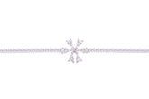 Asfour Crystal Tennis Bracelet With Flower Design In 925 Sterling Silver