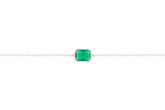 Asfour Crystal Chain Bracelet With Emerald Zircon Stone In 925 Sterling Silver