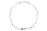 Asfour Crystal Tennis Bracelet With Heart Cut Zircon Stones In 925 Sterling Silver