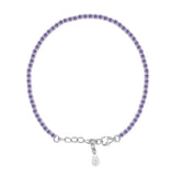 Asfour Crystal Tennis Bracelet With Turquoise Pear & Emerald Zircon In 925 Sterling Silver