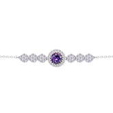 Asfour Crystal Tennis Bracelet With Turquoise Pear & Emerald Zircon In 925 Sterling Silver