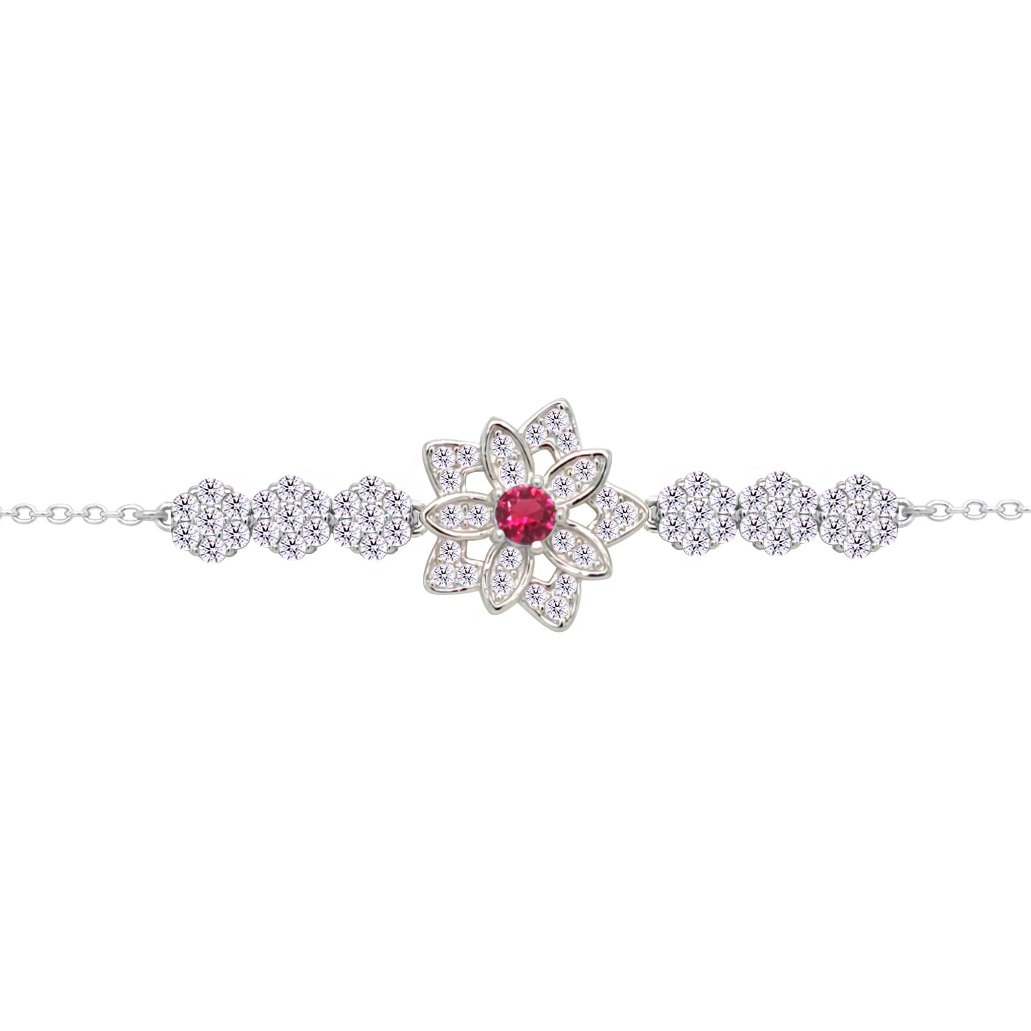 Asfour Crystal Tennis Bracelet With Turquoise Pear & Emerald Zircon In 925 Sterling Silver