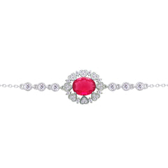 Asfour Crystal Tennis Bracelet With Turquoise Pear & Emerald Zircon In 925 Sterling Silver