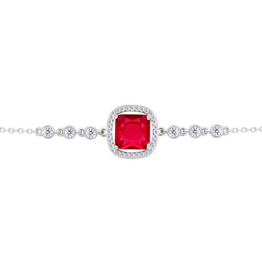 Asfour Crystal Tennis Bracelet With Turquoise Pear & Emerald Zircon In 925 Sterling Silver