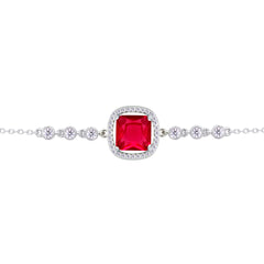Asfour Crystal Tennis Bracelet With Turquoise Pear & Emerald Zircon In 925 Sterling Silver