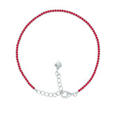 Asfour Crystal Tennis Bracelet With Turquoise Pear & Emerald Zircon In 925 Sterling Silver