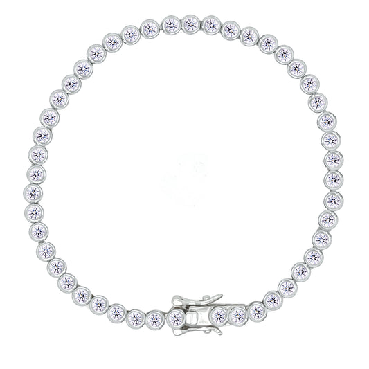 Asfour Crystal Tennis Bracelet With Turquoise Pear & Emerald Zircon In 925 Sterling Silver