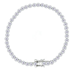 Asfour Crystal Tennis Bracelet With Turquoise Pear & Emerald Zircon In 925 Sterling Silver