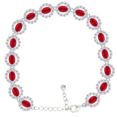 Asfour Crystal Tennis Bracelet With Turquoise Pear & Emerald Zircon In 925 Sterling Silver
