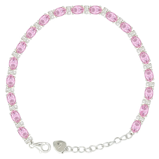 Asfour Crystal Tennis Bracelet With Turquoise Pear & Emerald Zircon In 925 Sterling Silver