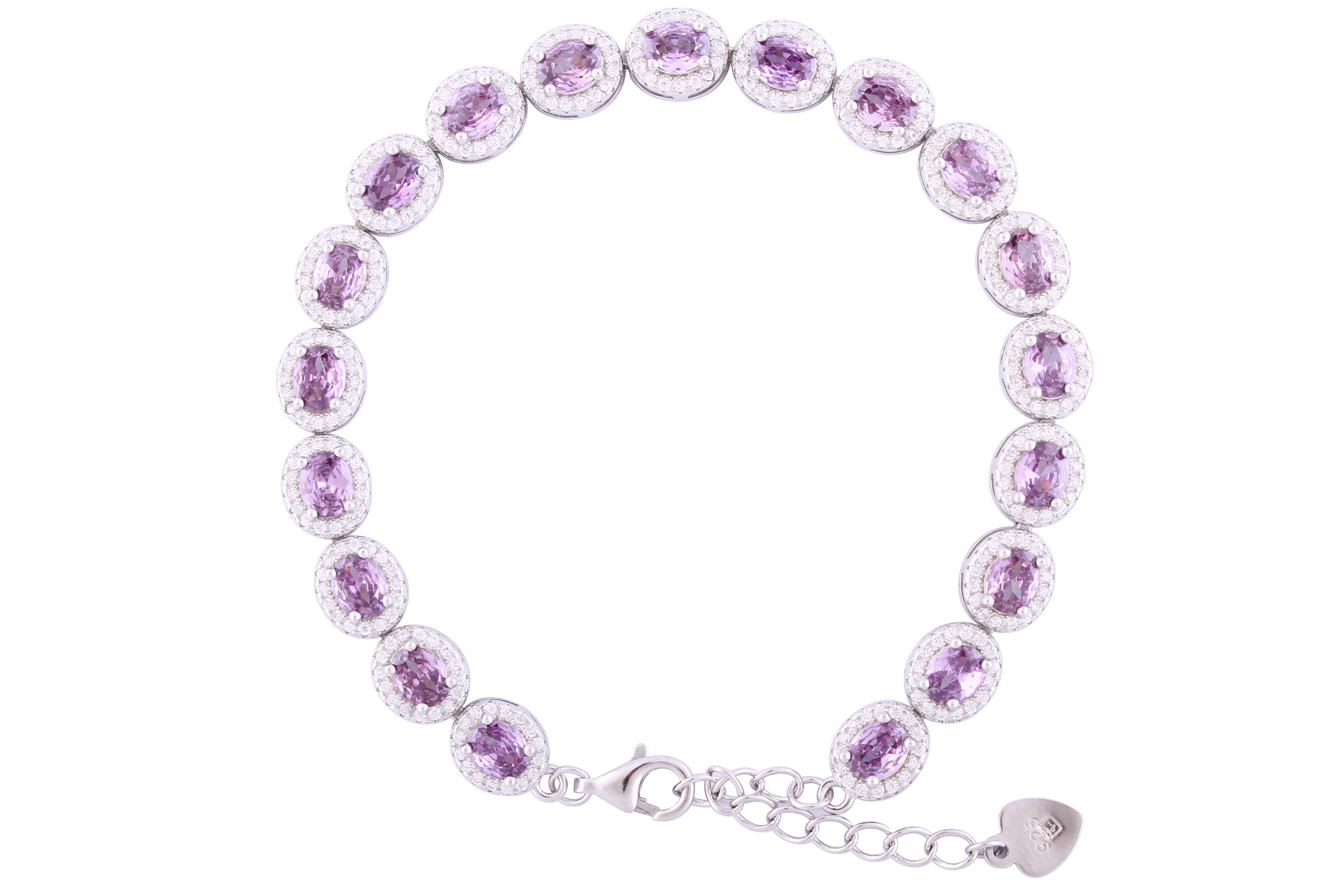 Asfour Crystal Tennis Bracelet With Turquoise Pear & Emerald Zircon In 925 Sterling Silver