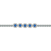 Asfour Crystal Tennis Bracelet With Turquoise Pear & Emerald Zircon In 925 Sterling Silver