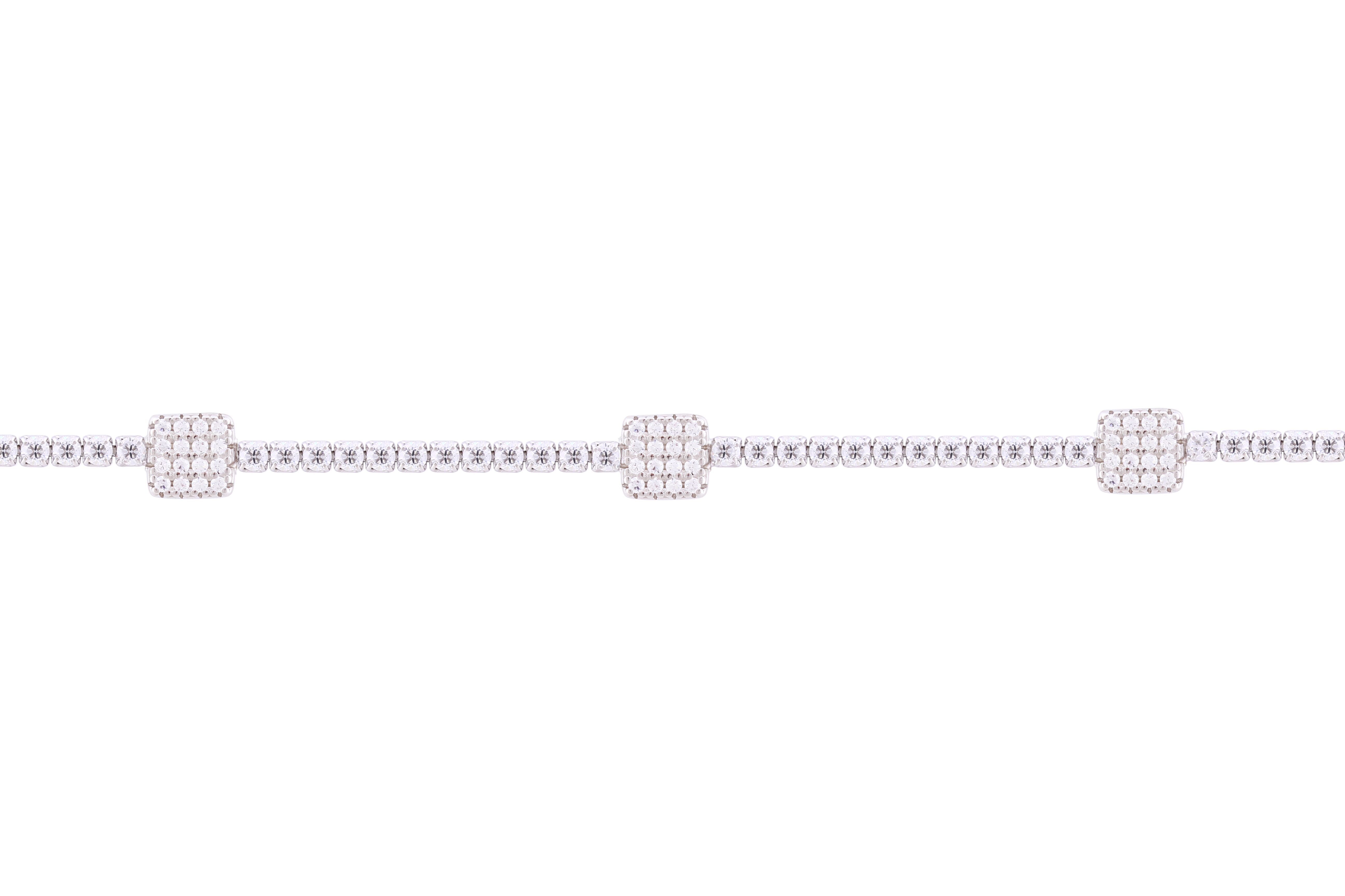 Asfour Crystal Tennis Bracelet With Turquoise Pear & Emerald Zircon In 925 Sterling Silver