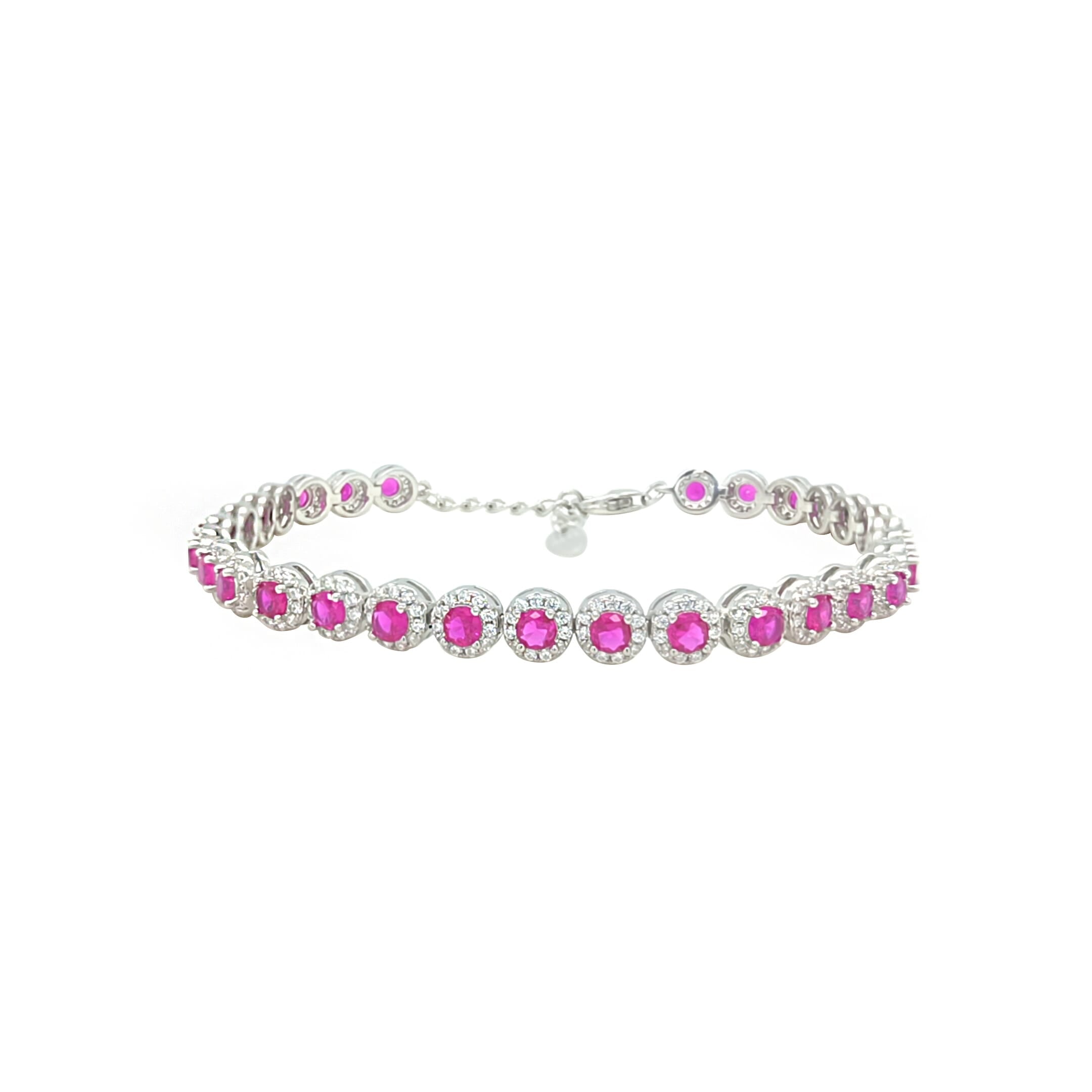 Asfour Crystal Tennis Bracelet With Turquoise Pear & Emerald Zircon In 925 Sterling Silver