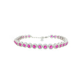 Asfour Crystal Tennis Bracelet With Turquoise Pear & Emerald Zircon In 925 Sterling Silver