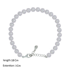 Asfour Creations Tennis Bracelet With Zircon Round Design In 925 Sterling Silver – BM0089