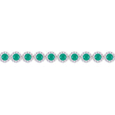 Asfour Crystal Tennis Bracelet With Turquoise Pear & Emerald Zircon In 925 Sterling Silver