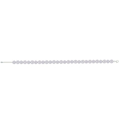 Asfour Crystal Tennis Bracelet With Round Design In 925 Sterling Silver-BM0109