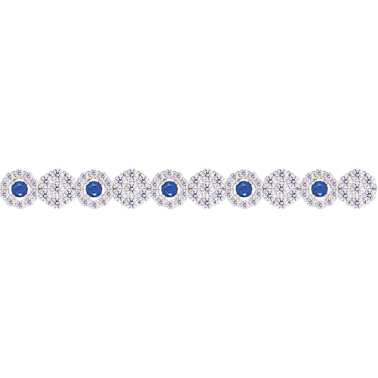Asfour Crystal Tennis Bracelet With Turquoise Pear & Emerald Zircon In 925 Sterling Silver