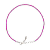 Asfour Crystal Tennis Bracelet With Turquoise Pear & Emerald Zircon In 925 Sterling Silver