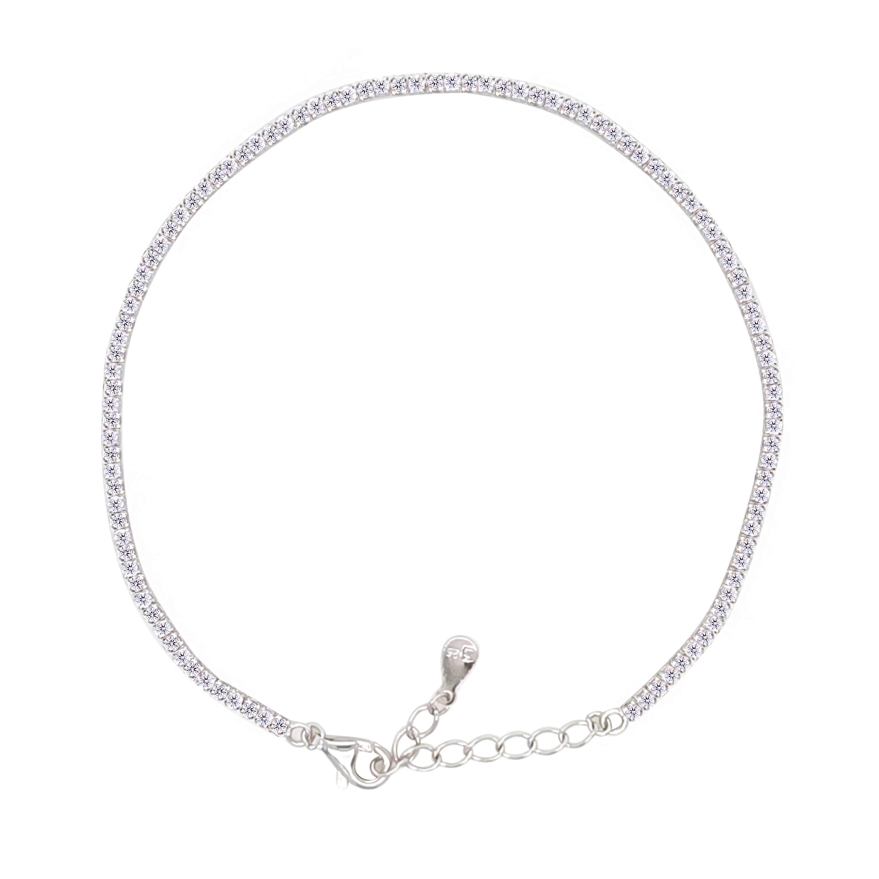 Asfour Crystal Tennis Bracelet With Turquoise Pear & Emerald Zircon In 925 Sterling Silver