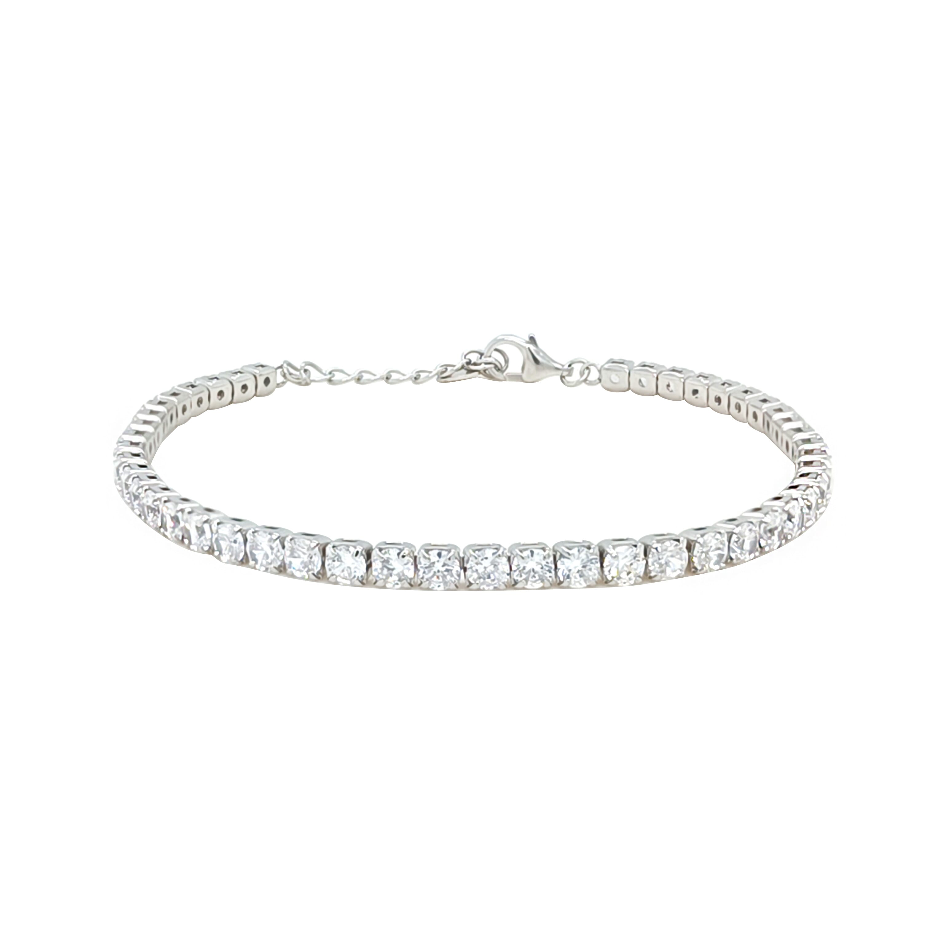 Asfour Crystal Tennis Bracelet With Turquoise Pear & Emerald Zircon In 925 Sterling Silver