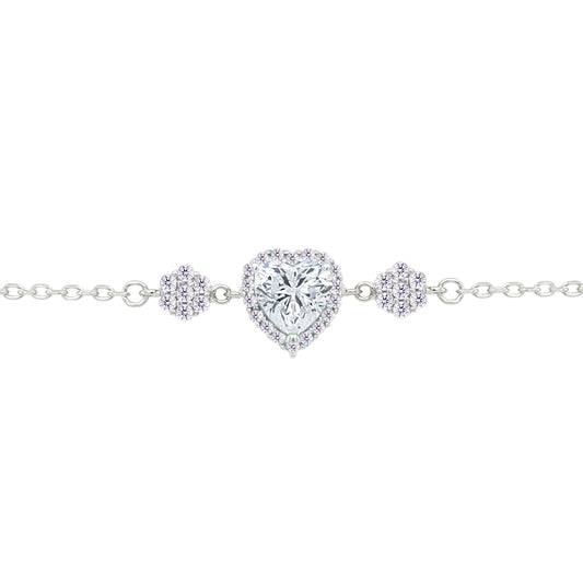 Asfour Crystal Tennis Bracelet With Turquoise Pear & Emerald Zircon In 925 Sterling Silver