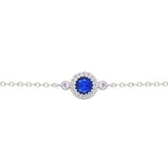 Asfour Crystal Tennis Bracelet With Turquoise Pear & Emerald Zircon In 925 Sterling Silver