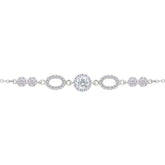 Asfour Crystal Tennis Bracelet With Turquoise Pear & Emerald Zircon In 925 Sterling Silver