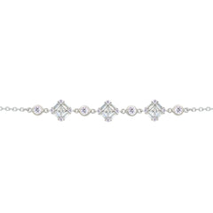 Asfour Crystal Tennis Bracelet With Turquoise Pear & Emerald Zircon In 925 Sterling Silver