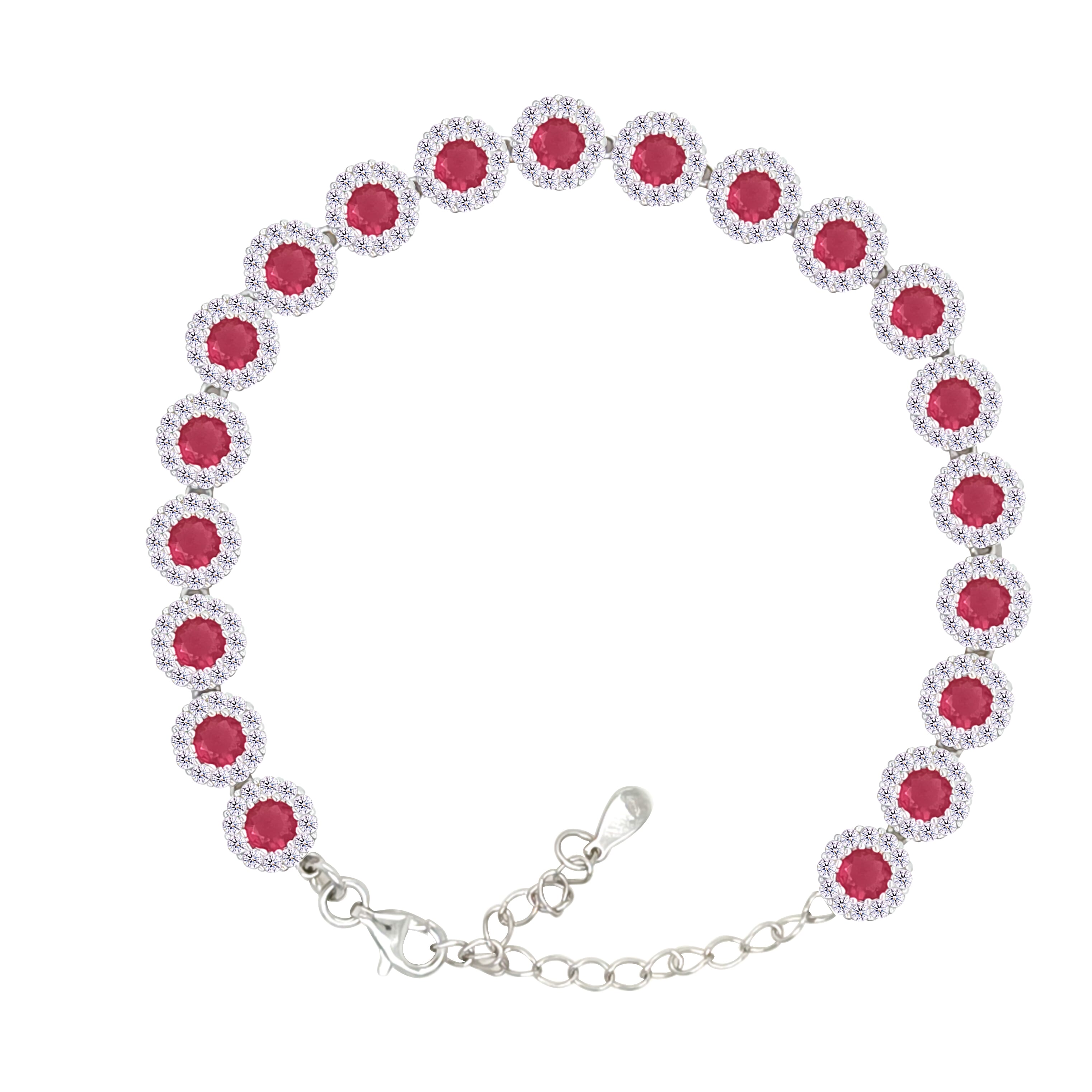 Asfour Crystal Tennis Bracelet With Turquoise Pear & Emerald Zircon In 925 Sterling Silver