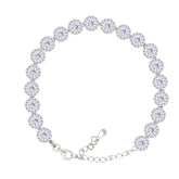 Asfour Crystal Tennis Bracelet With Turquoise Pear & Emerald Zircon In 925 Sterling Silver