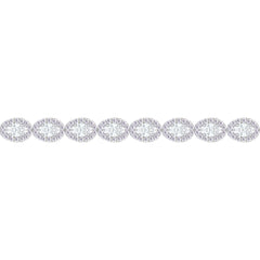 Asfour Crystal Tennis Bracelet With Turquoise Pear & Emerald Zircon In 925 Sterling Silver