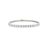 Asfour Crystal Tennis Bracelet With Turquoise Pear & Emerald Zircon In 925 Sterling Silver