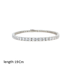 Asfour Creations Tennis Bracelet With Round Design In 925 Sterling Silver – BM0167