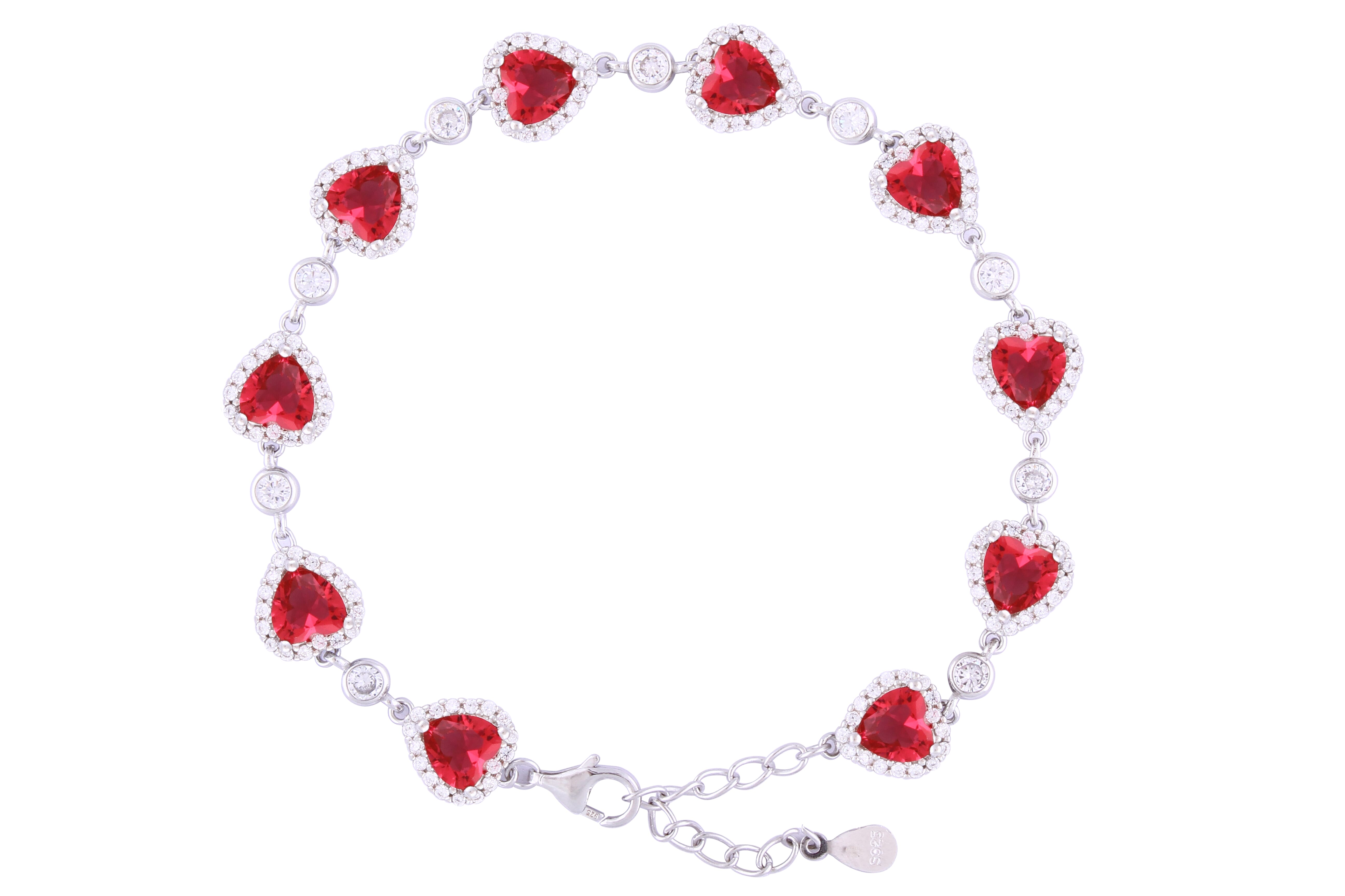 Asfour Crystal Tennis Bracelet With Turquoise Pear & Emerald Zircon In 925 Sterling Silver