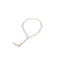 Rosary - Clear - Gold Separator - X Large Bead - Asfour Crystal