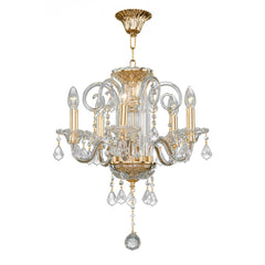 Asfour-Crystal-Lighting-Crystal-Collection-Crystal-Chandelier-5-Bulbs-Gold