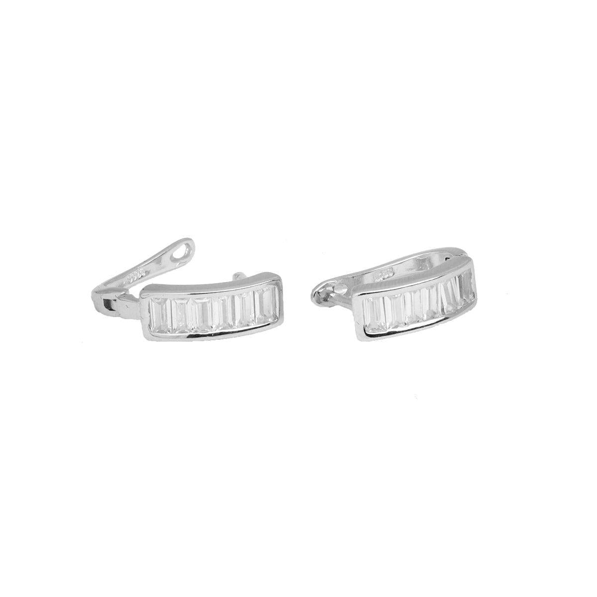 Earring E1031 - 925 Sterling Silver - Clear