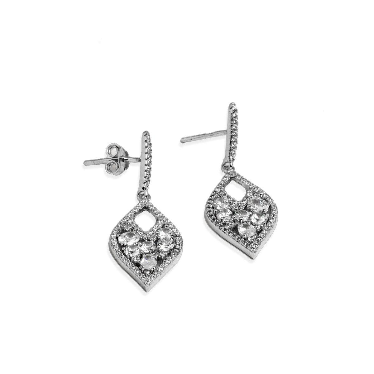 Earring E1122-w - 925 Sterling Silver - Clear