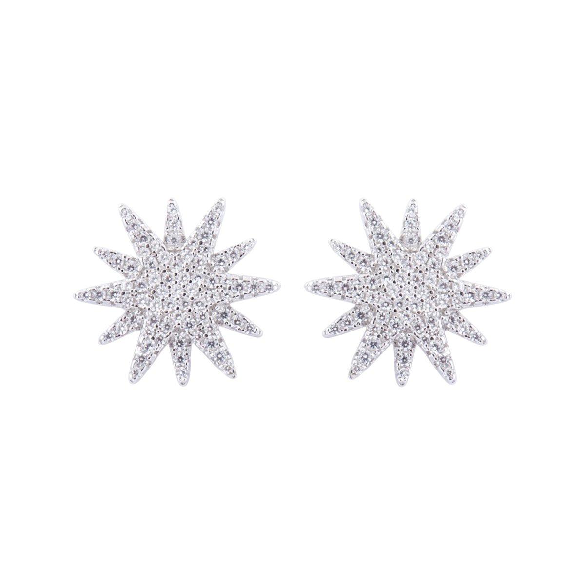 Earring E1406 - 925 Sterling Silver - Asfour Crystal