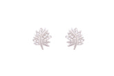 Asfour Crystal Stud Earrings With Tree Design Inlaid With Zircon In 925 Sterling Silver ED0046