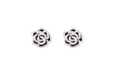 Asfour Crystal Stud Earrings With Rose Shape Inlaid With Zircon In 925 Sterling Silver ED0065