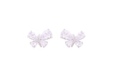 Asfour Crystal Stud Earrings With Butterfly Design Inlaid With Zircon In 925 Sterling Silver ED0079