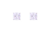 Asfour Crystal Stud Earrings Inlaid With Cushion Cut Zircon Stone In 925 Sterling Sillver ED0090