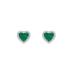 Asfour Crystal Hoop Earrings With Halo Turquoise Round Stone In 925 Sterling Silver-ED0124-GC