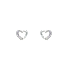 Asfour Crystal Hoop Earrings With Halo Turquoise Round Stone In 925 Sterling Silver-ED0124-GC