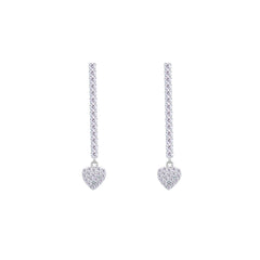 Asfour Crystal Hoop Earrings With Halo Turquoise Round Stone In 925 Sterling Silver-ED0124-GC